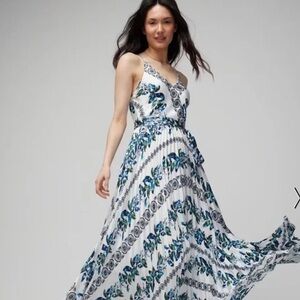 WHBM pleated maxi dress NWOT